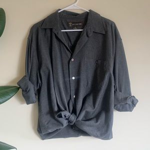Grey Button Up Dress Shirt linen texture